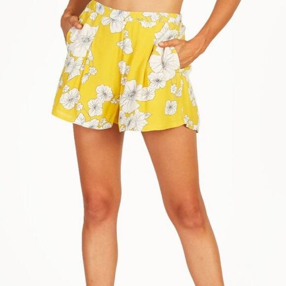 Anthropologie Cleobella Carla Short Floral Yellow Size XS NEW - Picture 1 of 10